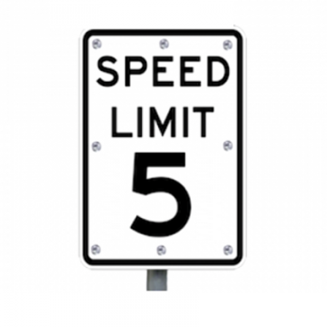 5mph Flashing Speed Limit Sign